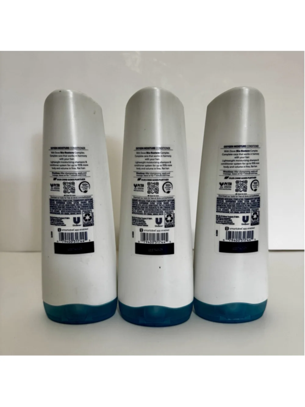 Dove Ultra Care Oxygen Moisture Fine Hair Conditioner 12oz X 3 DISCONTINUED NEW